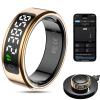 MagLoop Smart Ring Health Tracker for Men/Women,Fitness Ring Sleep Tracker with LED Display Sreeen,Fast Charging,Health and Sleep Monitoring,Motion Tracking,Female Cycle,Waterproof(Gold2,11) view 1