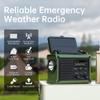 Solar Radio Emergency Hand Crank 12000mAh with Clear Signal view 2