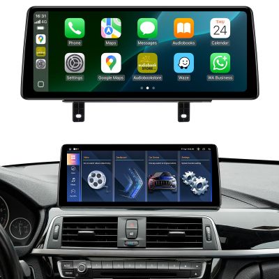 12.3 Inch Android 13 Car Stereo for BMW Carplay Screen 3/4 Series NBT System 2013-2016 | 4G RAM+64G ROM | Wireless CarPlay/Android Auto | 2400 * 900 Resoluton IPS Touch Screen | Retain iDrive