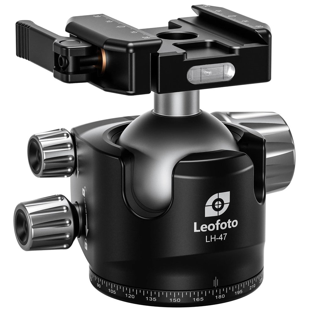 Leofoto LH-47LSC Arca Clamp Lever-Release Ball Head for Shooting/Hunting