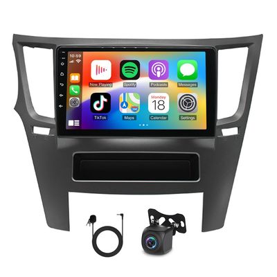 4+64G Android 14 Double Din Car Radio for Subaru Outback Legacy 2009-2014, 9 inch Touch Screen with Wireless Carplay Android Auto Car Radio Bluetooth GPS Navi WiFi FM RDS Backup Camera SWC