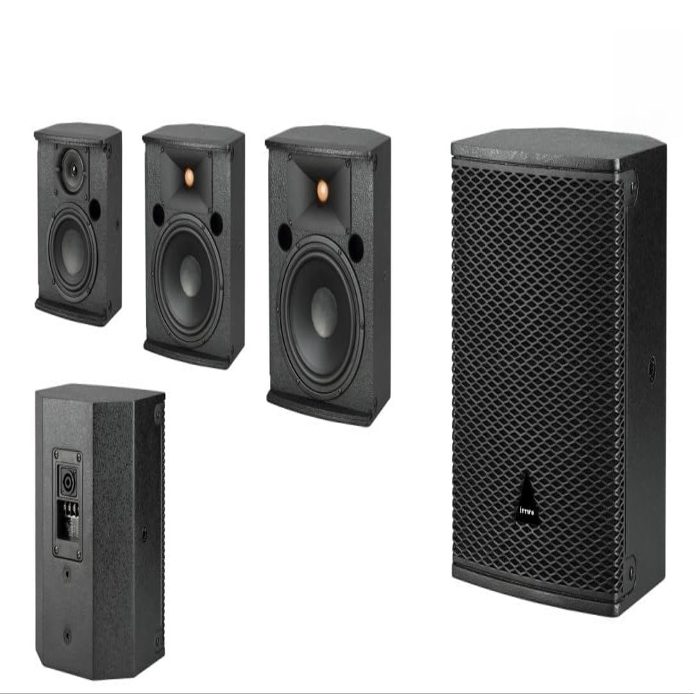iVTWO Professional Studio Monitor Speaker Plywood - 100W RMS with 5.25" Woofer & 2.75" Paper Tweeter - Textured Black Finish (200x160x270mm, 5kg