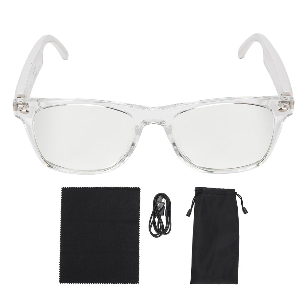AI Translation Glasses Real Time Translation Over 100 Languages Built in Microphone Speaker Music Call Travel PC ABS Metal