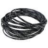 Heyiarbeit Braided Cable Sleeve 4mm x 5m PET Expandable Insulation Nylon Wire Protector Cable Sheath,Black Silver Flexible Wire Mesh Sleeve view 1