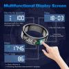 MagLoop Smart Ring Health Tracker for Men/Women with LED Dispay Screen,Fitness Ring Sleep Tracker,Fast Charging,for Pedometer Exercise,Monitor Sleep,Heart Rate, Stress,Waterproof (Black,13) view 4