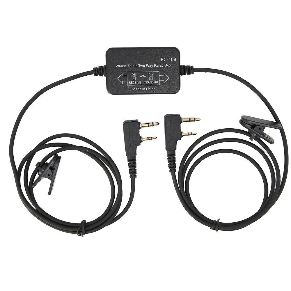 AYNEFY Two Way Walkie Talkie Relay Box, Repeater for Long Distance Communication, No Power Supply Needed, ABS Material, Black, Compatible with Walkie Talkies
