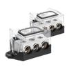 GLEAVI 2pcs Splitter Ground Distribution Block Way Copper Amplifier Connection for Car Audio Construction Easy Installation Stable Output for Enhanced Audio Quality view 1