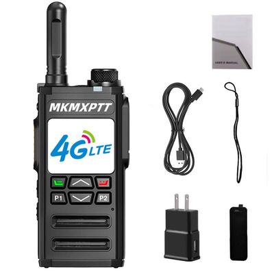 MKMXPTT Network Walkie Talkie Zello Global POC Wireless Remote Unlimited Distance 6000mAh SIM Bluetooth Ham Radio WiFi Long Range 100 Miles GPS Professional POC Walkie Talkie 5000KM Bluetooth