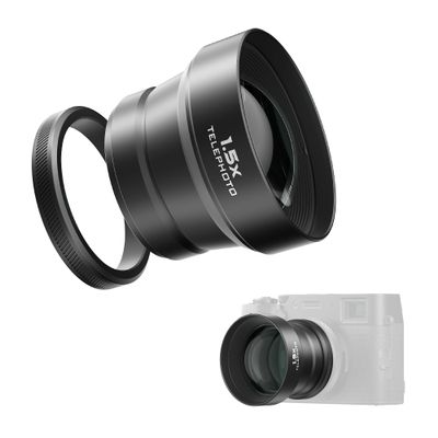 Freewell 1.5X Telephoto Lens Compatible with Fuji X100VI X100V  Enhanced Zoom & Lightweight Design-Black