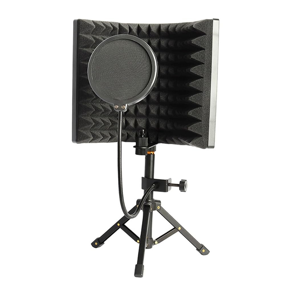 Bloepum Microphone Isolation Screen Mic Sound Absorbing Screens Adjustable for Broadcasting Podcasts Recording Singing Studio Easy Install Easy to Use