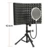 Bloepum Microphone Isolation Screen Mic Sound Absorbing Screens Adjustable for Broadcasting Podcasts Recording Singing Studio Easy Install Easy to Use view 2