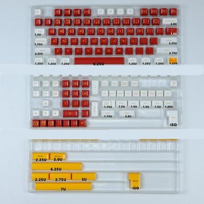 APOJHGF KBDiy SA Profile Keycap Set PBT Double Shot ISO Enter 7U Spacebar Compatible with Custom Mechanical Keyboard Kits(EVA-02)