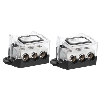 STOBAZA 2pcs Car Audio Power Splitter Block Negative Fuse Holder Easy Install for Car Stereo System