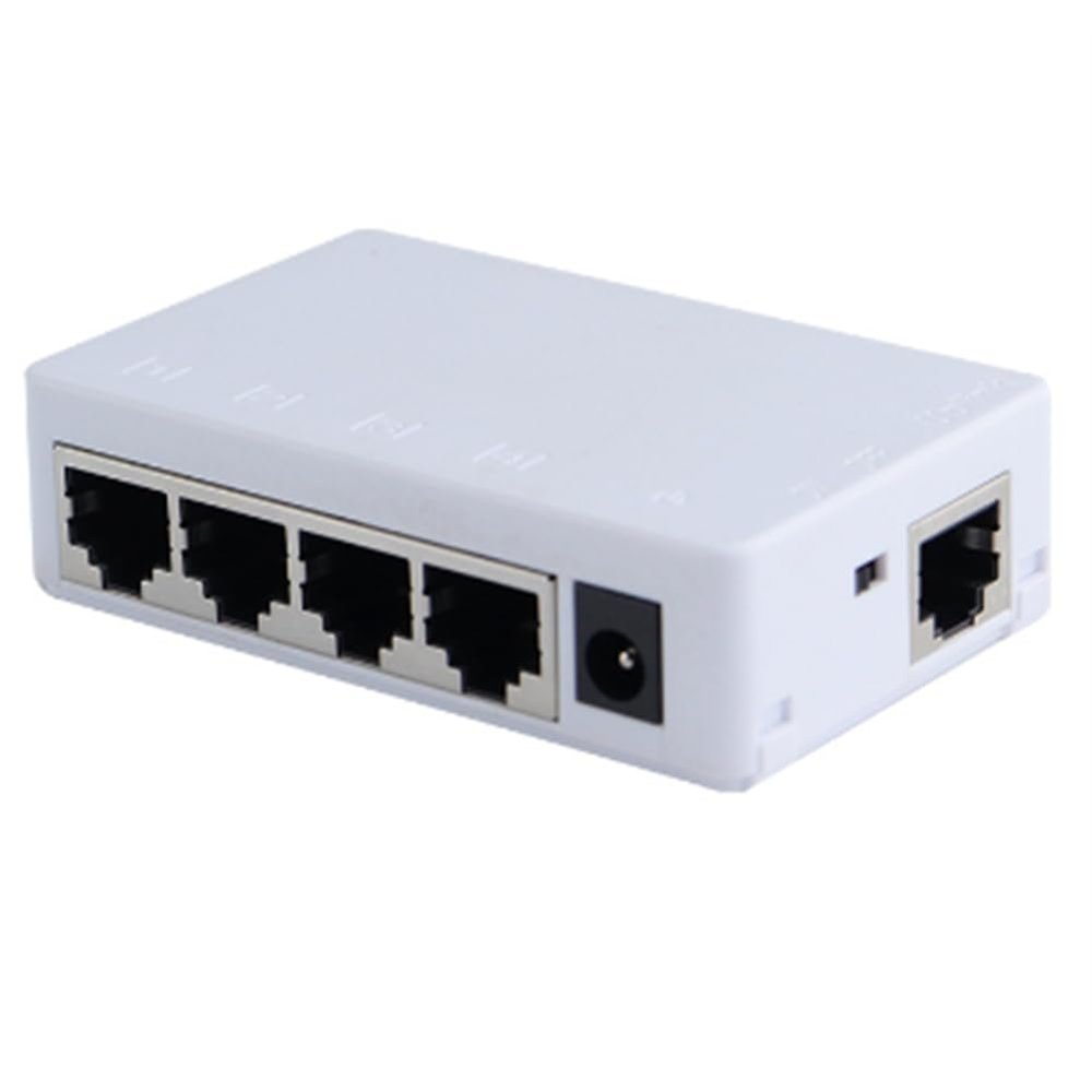 Bloepum 4 Port POE Extender 100Mbps 1 in 4 Out 250 Meters Network Switch Repeater IEEE802.3af/At for PoE Switch NVR IP Camera