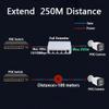 Bloepum 4 Port POE Extender 100Mbps 1 in 4 Out 250 Meters Network Switch Repeater IEEE802.3af/At for PoE Switch NVR IP Camera view 2