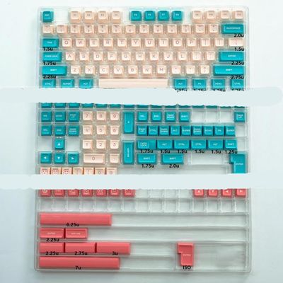 APOJHGF KBDiy SA Profile Keycap Set PBT Double Shot ISO Enter 7U Spacebar Compatible with Custom Mechanical Keyboard Kits(National Rhyme)