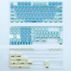 APOJHGF KBDiy SA Profile Keycap Set PBT Double Shot ISO Enter 7U Spacebar Compatible with Custom Mechanical Keyboard Kits(Sea Salt Lemon) view 1