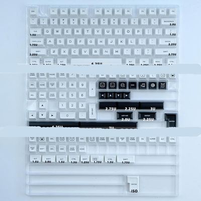 APOJHGF KBDiy SA Profile Keycap Set PBT Double Shot ISO Enter 7U Spacebar Compatible with Custom Mechanical Keyboard Kits(GMK Bow)