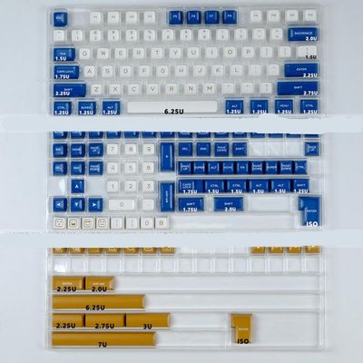 APOJHGF KBDiy SA Profile Keycap Set PBT Double Shot ISO Enter 7U Spacebar Compatible with Custom Mechanical Keyboard Kits(Wahtsy)