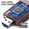 16GB 50Pcs Personalized Wood USB 3.0 Flash Drive, Custom Rectangle Thumb Drive with Linen Bag, Engraved USB Stick Bulk, Engraving/Printing Your Logo & Text for School/Graduation/Company/Photography view 2