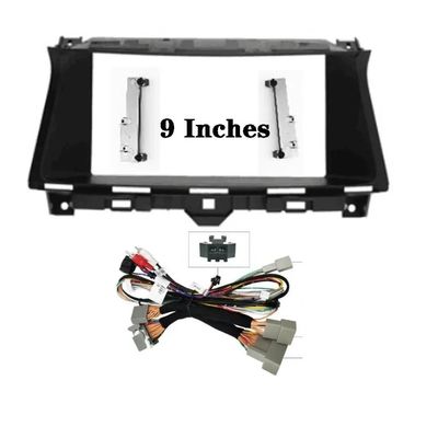 KITQLPG Car Radio Frame 9Inch Fascia Compatible with Accord 8TH 2008-2012 Android GPS MP5 Player Casing 2 Din Head Unit Dash Cover Panel Trim(Frame an Cord)
