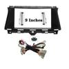 KITQLPG Car Radio Frame 9Inch Fascia Compatible with Accord 8TH 2008-2012 Android GPS MP5 Player Casing 2 Din Head Unit Dash Cover Panel Trim(Frame an Cord)