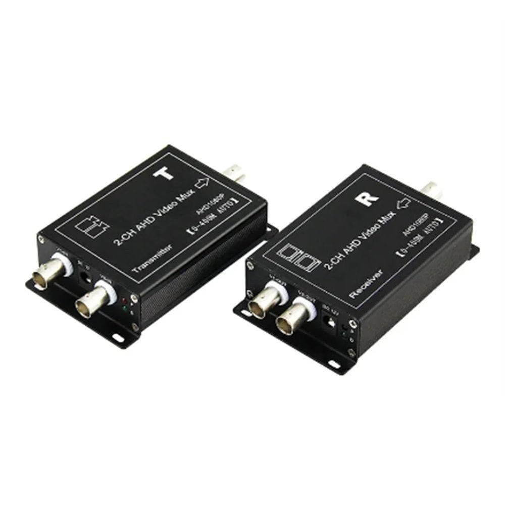 Bloepum 2CHs HD AHD Coaxial Multiplexer Expander 1 Line Transmits 2Channel Surveillance Camera Signal Mixer CCTV Spare Parts Accessories Parts
