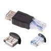 1/2PCS Ethernet to USB Adapter RJ45 Ethernet Male to USB Female Converter 10Mb/100Mbs Network Connector for Laptops Computers(2pcs) view 2