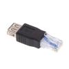ACGTUY 1/2PCS Ethernet to USB Adapter RJ45 Ethernet Male to USB Female Converter 10Mb/100Mbs Network Connector for Laptops Computers(Black 1pc) view 1