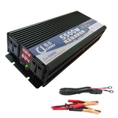 5500W Car Inverter DC 12V 24V 48V 60V to AC 110V Pure Sine Wave Power Voltage Converter with Digital Display Screen