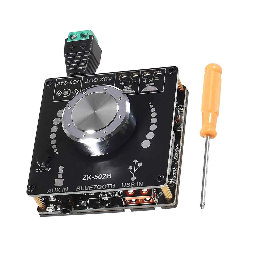 HiFi 2.0 Digital Power Amplifier Board Kits Bluetooth AUX USB TPA3116D2 Amp Board Audio Receiver Parts