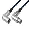 Right Angled 3-Pin XLR to XLR Audio Cable, 90-Degree XLR M-F Mic Balanced Cord for Microphone, Pro, DJ Extension Cable(XLR M-F,1m) view 1