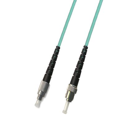 Ultra Spec Cables 2 Feet Multimode Simplex 10 Gigabit (10Gb) Aqua OM3 Fiber Optic Patch Cable Cord (50/125) - FC to ST