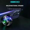 Portable mini Speaker with RGB Lighting and 3D Surround Sound Effects, Suitable for Shower, Room, Bicycle, Mobile Phone, car, Tablet, Outdoor, Teen Gift, 2-Pack (White) view 3