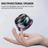 Portable mini Speaker with RGB Lighting and 3D Surround Sound Effects, Suitable for Shower, Room, Bicycle, Mobile Phone, car, Tablet, Outdoor, Teen Gift, 2-Pack (White) view 4