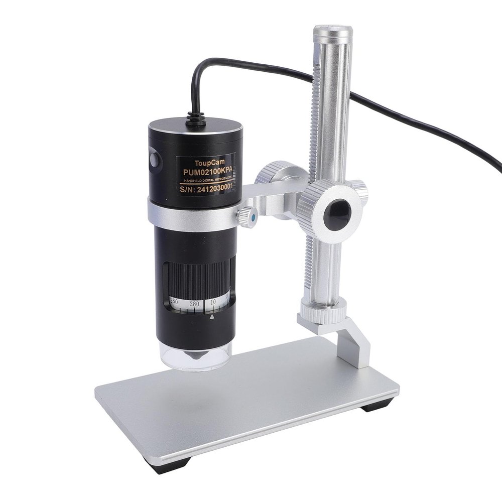 Digital Microscope, Handheld USB HD Inspection Camera 10X-280X Magnification with Stand, Lab Handheld Digital Magnification with 8 LED Rings Lighting for Win 7 8 10