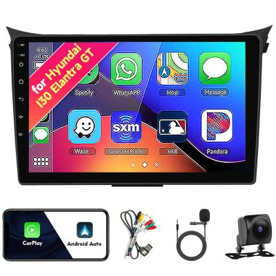 Car Radio Stereo for Hyundai I30 Elantra GT 2012-2016, Android 13, 9" IPS Touch Screen Upgrade Replacement with CarPlay & Android Auto, GPS Navigation DSP SWC 5G WiFi Camera 4CORE 2+64GB