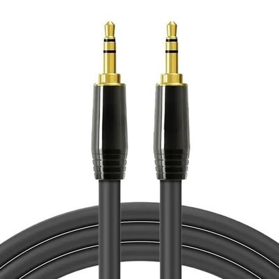 HiFi Silver Plated 3.5mm AUX Audio Cable Male to Male Cellphone Computer Dedicated Amplifier Car Headphone Cables(Gun-Black 3.5 TRS,3m)