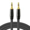 HiFi Silver Plated 3.5mm AUX Audio Cable Male to Male Cellphone Computer Dedicated Amplifier Car Headphone Cables(Gun-Black 3.5 TRS,3m) view 1
