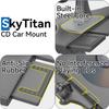 SkyTitan CD Slot Car Mount for Portable CarPlay Screens, Adjustable Angles, Low Profile and Sleek, Integrated Mounting Solution for in-Car Android Display Monitors (4-Tab Bracket Mount) view 3