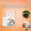 Small Digital Camera Keychain with Flash Light 1080p Tiny Camera Mini Retro Micro 1.4 in LCD Screen 32GB Card Charging Base Compact Portable Recorder for Travel Study Recording (White) view 3