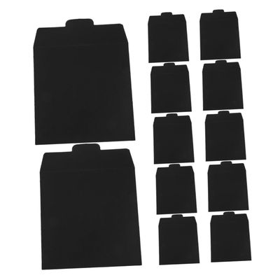 Angoily 12pcs Storage Bag Mailers Envelopes Sleeve Paper Sleeves Rack Envelopes Black