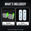 Alarm Magnet Riser Compatible with SimpliSafe | 2 Pack Glow in the Dark Set with 3M Adhesive - Easy Mount to Any Doorway, Window, and Entryway | Sensor/Magnet Not Included (1 inch) view 4
