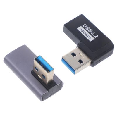 Angoily 2pcs USB Right Angle Adapter USB Extension Connector for Laptop High-Speed Data Transfer up to Space-Saving Design for Easy Connectivity
