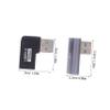 Angoily 2pcs USB Right Angle Adapter USB Extension Connector for Laptop High-Speed Data Transfer up to Space-Saving Design for Easy Connectivity view 2
