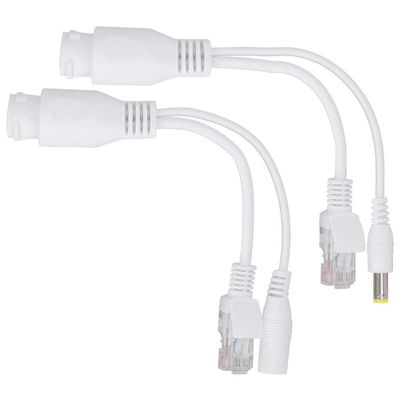 Akozon Akozon 12V Passive Power Over Ethernet POE Adapter Splitter Injector Cable, Design for IP Cameras and Wireless Access Points (White)