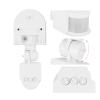 Adjustable Infrared Sensor Switch Human Body Induction Sensor Switch Automatic On Off for Corridors Toilets Stairways Balconies Bathrooms Garages White ABS Plastic 21.5 x 8.5 x view 3