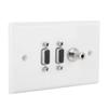 2 VGA Port 3.5 Female Wall Plate Panel for Home Theater Installation view 1