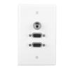2 VGA Port 3.5 Female Wall Plate Panel for Home Theater Installation view 2
