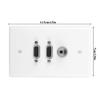 2 VGA Port 3.5 Female Wall Plate Panel for Home Theater Installation view 3